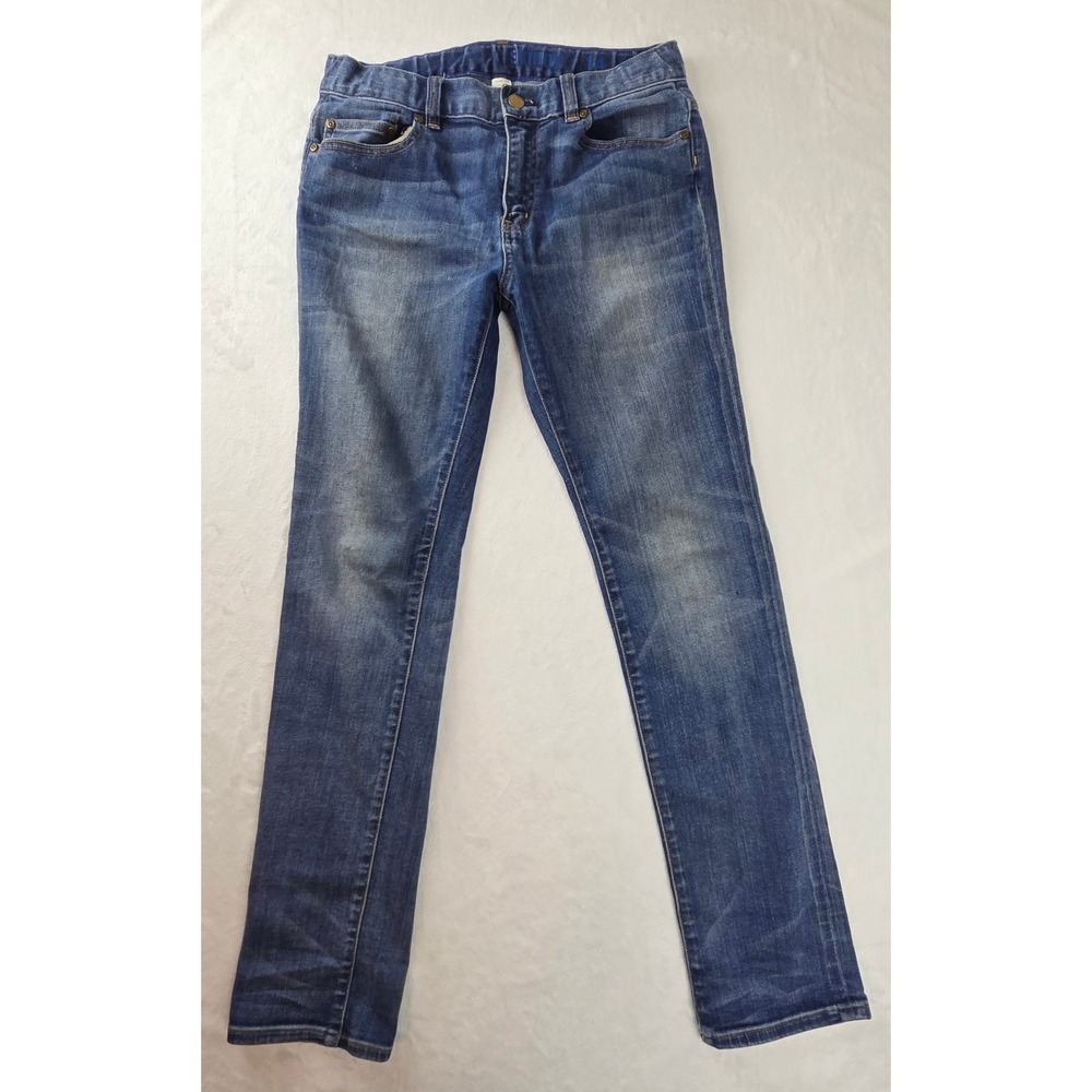 Crewcuts Skinny Jeans Girls 14 Blue E8536 Adjustable Waist Stretch‎ Denim